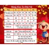 Áo Dài Gia Đình Tết May Sẵn Sắc Đỏ Tài Lộc 4 Tà Lụa Cao Cấp Xinh Đẹp 7