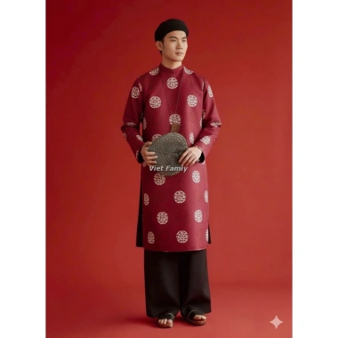 Áo dài gia đình Viet Family đứng phom - Set tết ông bà bố mẹ con, giảm 86.800₫ 5