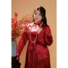 Áo dài hồ điệp đỏ họa tiết Tết Bigsize nữ - Giảm giá 680.000đ 5