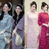 Áo Dài Hoa Viên Dáng Suông Cách Tân, Vào Eo Nhẹ, Mặc Tết và Sự Kiện, Giá 343.000đ