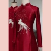 Áo dài kết song hỷ đính chim phượng, thiết kế đơn giản sang trọng, giảm giá 629k 7