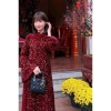 Áo dài kim sa bling hot trend Tết 2.026, phối quần lụa dáng suông cao cấp - Giá 479.000 VND 2