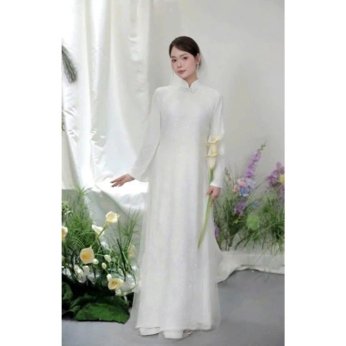 Áo dài kim sa lấp lánh - Tôn dáng kiêu sa, rạng ngời ngày đôi lứa 483k