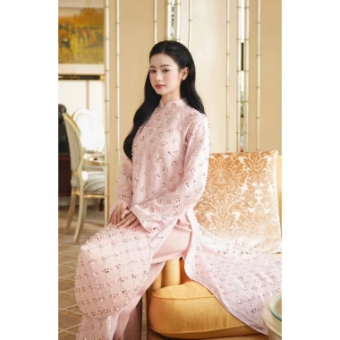 Áo dài kim sa Tết 2.026 - Đính đá sang trọng, hiện đại, chỉ 699.000 VND 7
