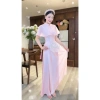Áo dài lụa 1 lớp NTV CLOTHINGS – Áo dài Tết sang trọng, giá chỉ 250.000đ