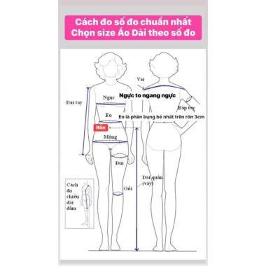 Áo dài lụa đỏ tươi thêu sao vàng vai áo - Dáng 2 tà tay dài, giảm còn 260k