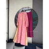 Áo dài lụa gấm tay phồng hồng vàng phối nơ tay - MIMI CLOTHING, giảm giá 539k 5