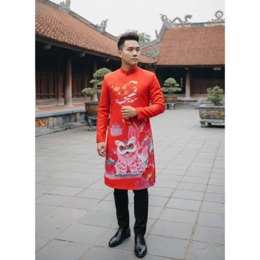 Áo dài nam cách tân cao cấp gấm xốp sang trọng, trơn Lễ Tết 2.025 - Đàn ông lịch lãm, mềm mại, giá chỉ 370.000đ, ưu đãi đặc biệt - mua ngay 6