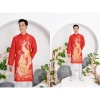 Áo dài nam cách tân in họa tiết công phượng đỏ – trẻ trung, nổi bật cho lễ tết, giá ưu đãi 349.000₫ – thiết kế tinh tế, chất liệu vải cao cấp 2