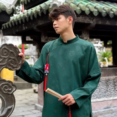Áo Dài Nam Cách Tân Lộc Bình An, Dập Nổi Đâm Chồi Nảy Lộc - Giá 241.000 VNĐ 7