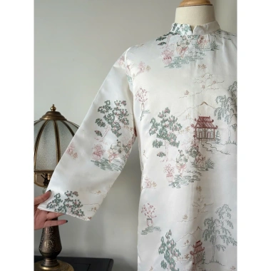Áo Dài Nam Cách Tân Tafta Dệt Thuỷ Sang Trọng Lịch Lãm - Giá Ưu Đãi 428k - Sài Gòn