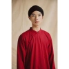 Áo dài nam dáng suông cổ phục Linen cao cấp, đường may tinh tế, không nhăn, thoáng mát 2 màu đỏ-đen, giá ưu đãi 369k - Tết 2.025 L&A K17 8