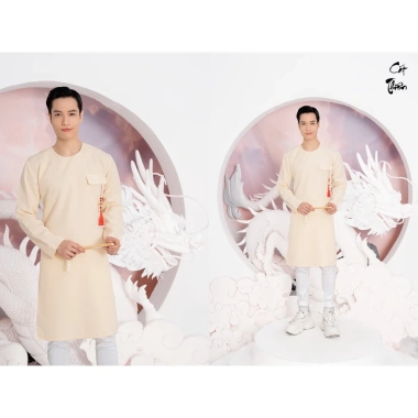 Áo dài nam Tết 2.025 trơn cổ tròn thiết kế mới, cách tân thời trang HCM - 149.900₫ 8 Áo dài nam Tết 2.025 trơn cổ tròn thiết kế mới, cách tân thời trang HCM - 149.900₫ 8