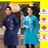 Áo dài nam tết cách tân tafta thêu NAM TRÚC - Form chuẩn, sang trọng, chỉ 435k