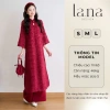 Áo dài Nguyệt Cầm Nguyệt Ngân Lana tơ lông, quần lụa latin đỏ - 839k giảm 20% 3