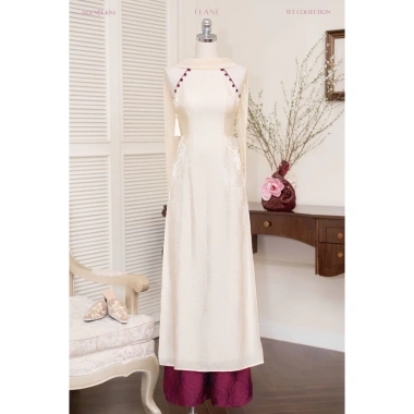 Áo dài NGUYỆT KIM Flane 2.026 - Thiết kế vải lụa cao cấp, sang trọng, giảm giá 17% chỉ 611.325 VND, đặc biệt phù hợp cho tiệc cưới và sự kiện
