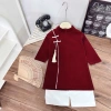 Áo dài nhung bé, cặp đơn giản chạy viền, giá ưu đãi 119k giảm từ 146k 7