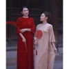 Áo dài nhung cách tân suông tay lỡ loe - Thiết kế Tết 2.025 giá 76.000 VND 3