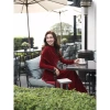 Áo dài nhung The Chun kèm quần 2 màu Đỏ - Xanh Cọm, giảm giá 374k, chất lượng cao 6