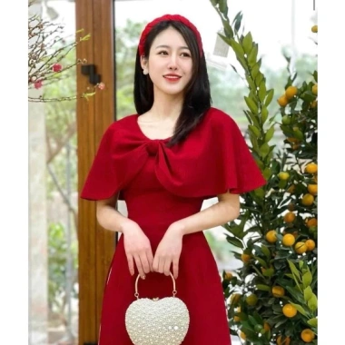 Áo dài nữ cách tân nhung cổ choàng nơ cao cấp siêu sang giảm còn 390.000đ 4 Áo dài nữ cách tân nhung cổ choàng nơ cao cấp siêu sang giảm còn 390.000đ 4