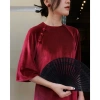 Áo Dài Nữ Suông Cao Cấp Vải Tuyết Nhung - Áo Dài Tết Cách Tân Trúc Anh 299k