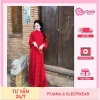 Áo dài nữ Tết hiện đại gấm in họa tiết tay lỡ Size 40-52kg - Giá ưu đãi 335.000₫