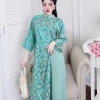 Áo dài nữ Tết hiện đại gấm in họa tiết tay lỡ Size 40-52kg - Giá ưu đãi 335.000₫ 6