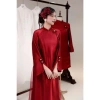 Áo Dài Nữ Truyền Thống Dáng Xuông Gấm Vân Mây Tay Dài Loe Xẻ Đính Nơ – Giá 174.000đ, Sang Trọng Quý Phái 7