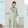 Áo dài nữ Vân Chi - Nàng Mây dáng ôm tay lỡ cổ cao đính nơ trẻ trung - 200k 6