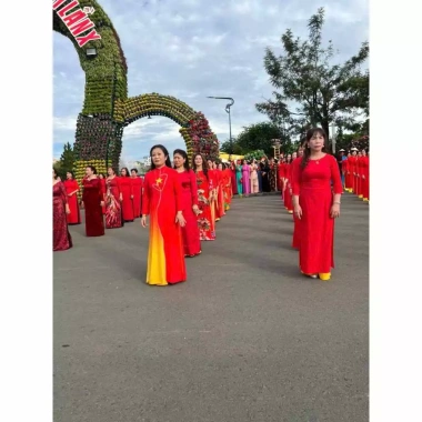 Áo Dài Sao Vàng Việt Nam Đầy Đủ Size S/M/L/XL/2XL/3XL/4XL/5XL Giá Ưu Đãi 68k 4