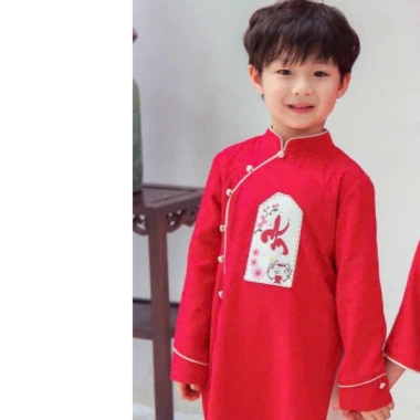 Áo dài set cặp đôi màu đỏ Tết, chất liệu nhung tăm cao cấp - Giá ưu đãi 219.000 VND