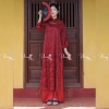 Áo dài suông dáng xưa gấm Hoa Đào cao cấp, tay lỡ trẻ trung, áo dài tết may sẵn, giảm giá 269.000đ 2