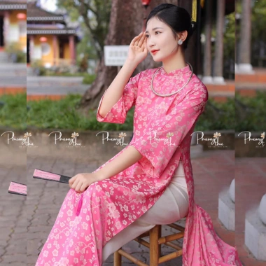Áo dài suông dáng xưa gấm Hoa Đào cao cấp, tay lỡ trẻ trung, áo dài tết may sẵn, giảm giá 269.000đ 6 Áo dài suông dáng xưa gấm Hoa Đào cao cấp, tay lỡ trẻ trung, áo dài tết may sẵn, giảm giá 269.000đ 6