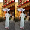 Áo dài suông dáng xưa gấm Long Phụng cao cấp - tay lỡ trẻ trung, áo dài tết 221.6k 7
