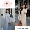 Áo dài Tâm Giao dáng suông vải gấm lụa thanh trúc thủ công cao cấp - Minh Thuận 269k