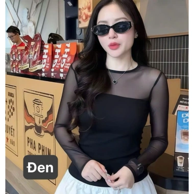 Áo dài tay nữ cotton zip lưới co giãn - Sang chảnh, giảm giá chỉ 165k VND