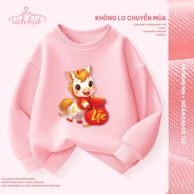 Áo dài tay sweater nỉ da cá thu đông họa tiết TẾT, giữ ấm cực tốt cho mùa lạnh, giảm còn 169.000 VND, chất lượng cao, thiết kế thời trang đa dạng