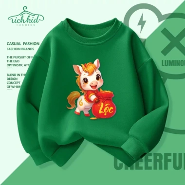 Áo dài tay sweater nỉ da cá thu đông họa tiết TẾT, giữ ấm cực tốt cho mùa lạnh, giảm còn 169.000 VND, chất lượng cao, thiết kế thời trang đa dạng