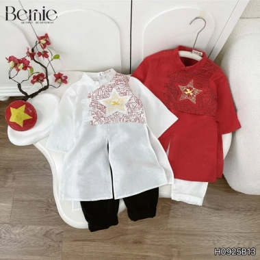 Áo dài tết 2.026 bé trai cách tân – Tafta dày, form quần kaki mềm, tinh hoa Việt Nam, giá chỉ 315.000đ 4