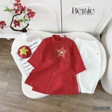 Áo dài tết 2.026 bé trai cách tân – Tafta dày, form quần kaki mềm, tinh hoa Việt Nam, giá chỉ 315.000đ 10