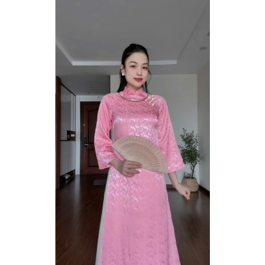 Áo Dài Tết 2.026 Cách Tân Bạch Ngọc Dáng Suông - Gấm Xưa Vải Mềm, Tặng Bông Tai 7