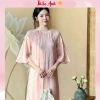 Áo Dài Tết 2.026 Cách Tân Trà Uyên Form Suông Tay Lỡ Tơ Crep In Hoa Chìm Đính Nơ - Giá chỉ 389.000₫