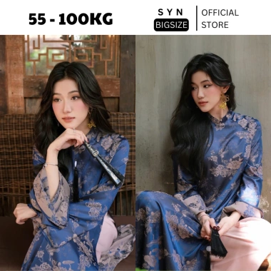 Áo dài Tết 2.026 Syn Bigsize nữ lụa gấm cao cấp, duyên dáng quý phái, giá 329k