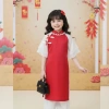 Áo dài Tết bé gái 9‑42kg gấm phối voan tơ mềm, tặng chuôi và cài tóc – Giá ưu đãi 179k 4