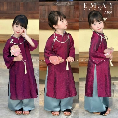Áo dài tết bé gái mẫu Mợ chảnh thướt tha, size 10‑40kg, giảm còn 255k