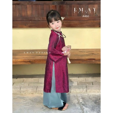Áo dài tết bé gái mẫu Mợ chảnh thướt tha, size 10‑40kg, giảm còn 255k