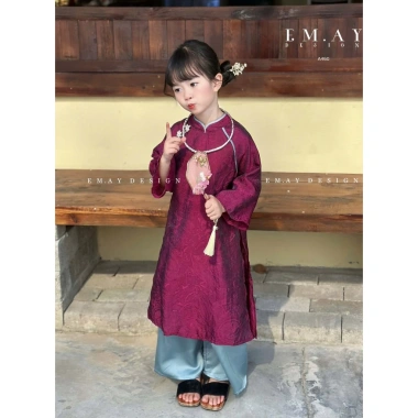 Áo dài tết bé gái mẫu Mợ chảnh thướt tha, size 10‑40kg, giảm còn 255k