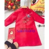 Áo dài tết bé trai đỏ chất tafta thêu núi - chuẩn hình chụp hình, giá ưu đãi 295k - Áo Dài Nam Hoàng 3