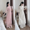 Áo Dài Tết Cách Tân Lụa Cao Cấp Thêu Hoa 3D Dáng Suông Sang Trọng Nữ Tính Dự Tiệc Giảm tới 22%