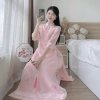 Áo Dài Tết Cách Tân Lụa Cao Cấp Thêu Hoa 3D Dáng Suông Sang Trọng Nữ Tính Dự Tiệc Giảm tới 22% 6